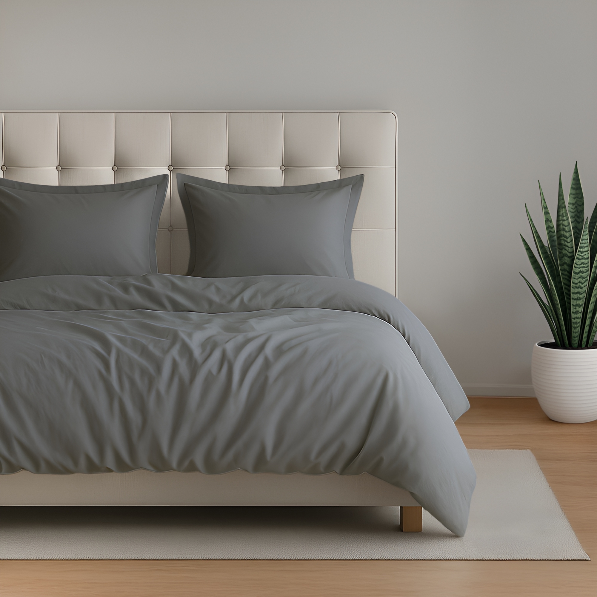 American Soft Linen Luxury Ultra Soft 100% Cotton Sateen Weave Solid Duvet Cover Set - Includes 1 Duvet Cover & 2 Pillow Sham Set