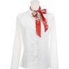 Elerevyo Women's Floral Satin Square Silky Neck Scarf Neckerchief Hair Band - 2 of 4