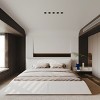 FURNIinspire Beds King Size Bed Frame Modern Upholstered Platform Bed with Velvet  Headboard, Bedroom Furniture, White, 97.3"*92.9"*41.8" - 4 of 4