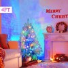 Hrinhom Pre-Lit Artificial Christmas Tree,Hinged Full Tree with Metal Stand,Holiday Decoration-4FT - 2 of 4