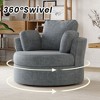 SEVOBAL Oversized Round Chair Lounge Chaise Indoor Sleeper Sofa Couch Bed Fluffy Boneless for Reading Living Room No Assembe, Blue, 42.1"*42.1"*34.2" - 4 of 4