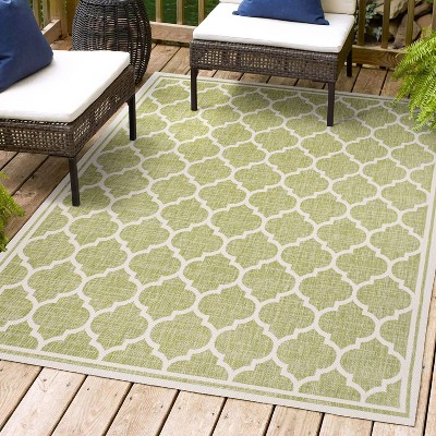 JONATHAN Y Trebol Moroccan Trellis Textured Weave Indoor/Outdoor Area Rug