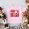 Merry and Bright Block Distressed - Toddler Short Sleeve Graphic T-Shirt - 2 of 3