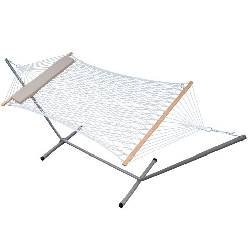 Rope Hammock With Steel Stand Pillow White Algoma Target