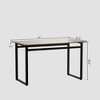 CENGHU 51" Rectangular Dining Table, Modern Minimalist Rectangular Glass Dining Table for 6,  Kitchen Table with Glass Tabletop and Metal Legs - 3 of 4
