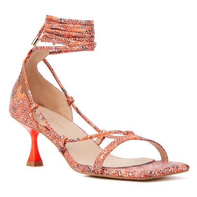 Fashion To Figure Women's Noelle Heels - Wide Width - 14, ORANGE