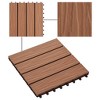 vidaXL 11 pcs Decking Tiles Deep Embossed WPC 11.8"x11.8" 1 sqm Light Brown - 4 of 4