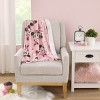 NoJo Disney Minnie Mouse Pink, White and Black Bows Super Soft Cuddly Plush Baby Blanket - 4 of 4