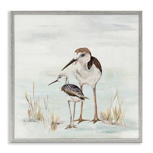 Stupell Industries Sandpipers Duo Coastal Beach Bird Black Framed Giclee Art - 1 of 4