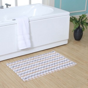 Home Weavers Orion Collection 100% Cotton Bathroom Rug, Non Slip Bath Mat Water Absorbent Soft Shaggy Mat Machine Washable - 1 of 4