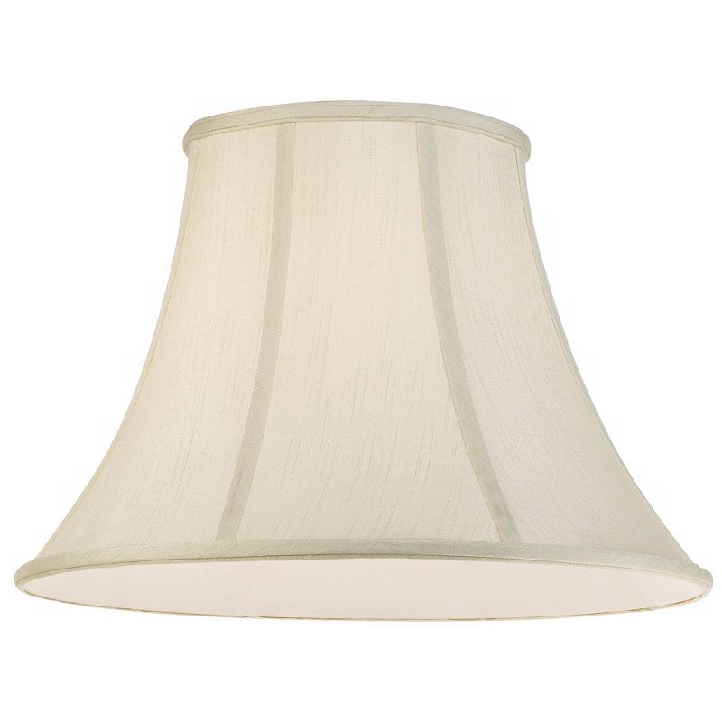 Imperial Shade Creme Large Bell Lamp Shade 9" Top x 18" Bottom x 13" Slant x 12.5" High (Spider) Replacement with Harp and Finial, 6 of 9