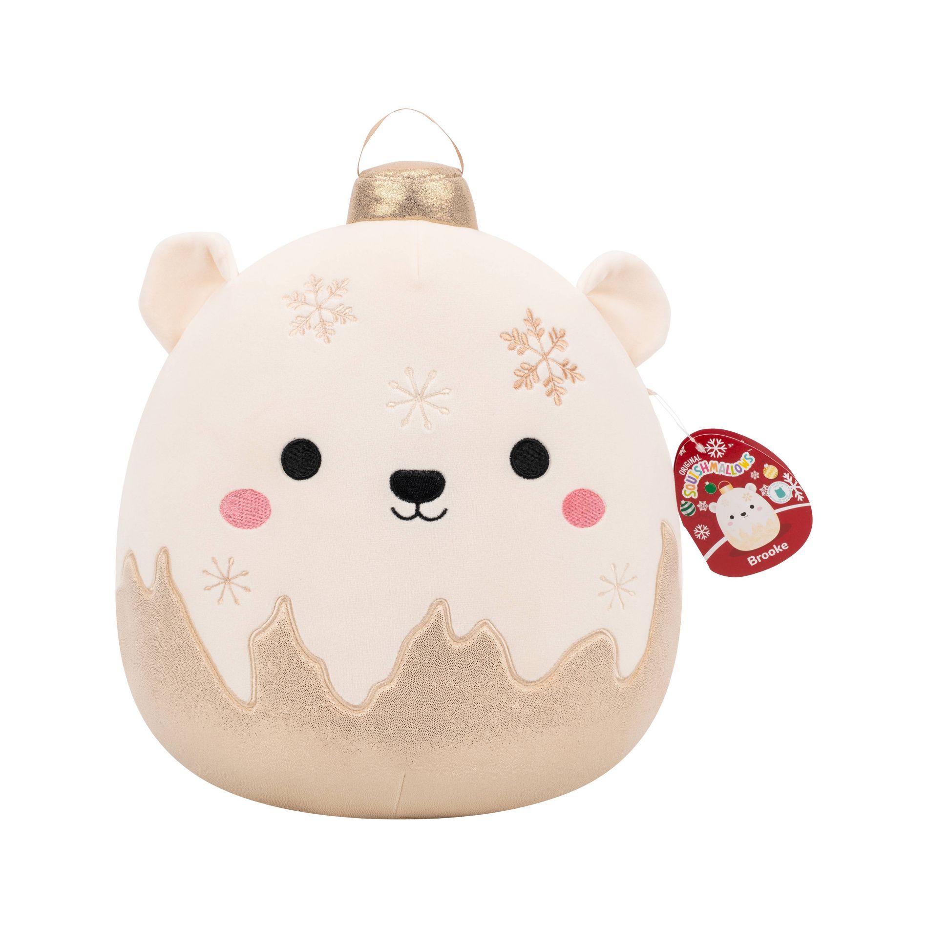 Squishmallows 12" Brooke Polar Bear Ornament with Frosted Bottom Medium Plush