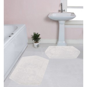 Waterford Collection Tufted Bath Rug, Extra Soft and Absorbent, Non-Slip Bath Mats, Machine Washable bath rugs for Bathroom, 2 Piece Set, Ivory - 1 of 4