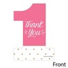 Big Dot of Happiness 1st Birthday Girl - Fun to be One - Shaped Thank You Cards - First Birthday Party Thank You Note Cards with Envelopes - Set of 12 - 3 of 4