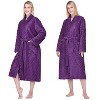 PAVILIA Super Soft Womens Robe, Fluffy Plush Fuzzy Cozy House Shower Bathrobe, Ribbed Striped Warm Fleece Long Robe for Women - 3 of 4