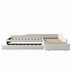 YOOCOZZ Upholstered Double Twin Size Daybed with Trundle and Drawer - 3 of 4