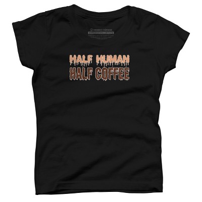 Girl's Design By Humans Funny Halloween Costume For Coffee Addicts By TeeShirtMadness T-Shirt