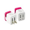 REIKO 2 AMP DUAL PORT PORTABLE TRAVEL ADAPTER CHARGER - 3 of 4