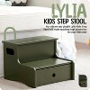 Kings Brand Furniture Wooden Toddler Step Stool for Kids with Storage for Bedroom, Bathroom, Kitchen - 3 of 4