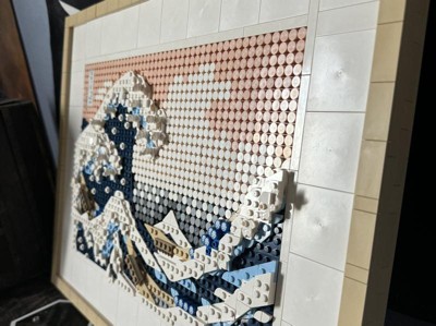 LEGO Art Hokusai – The Great Wave 31208, 3D Japanese Wall Art Craft Kit,  Framed Ocean Canvas, Creative Activity Hobbies for Adults, DIY Home, Office