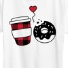 Women's - Instant Message - Coffee And Donut Short Sleeve Graphic T-Shirt - 2 of 4