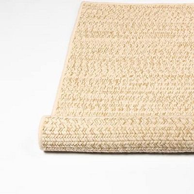 Colonial Mills Monterey Wool Tweed Braided Rug, Linen 20" x 30", Rectangle Shape
