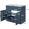 NicBex 36" Luxurious Bathroom Vanity with Ceramic Sink,Freestanding Storage Cabinet Combo with 2 Doors,No Faucet Included - 3 of 4