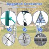 JANSNO 162 in. 6 in 1 Metal Swing Set with Safety Belt for Backyard - 3 of 4
