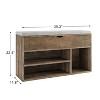 Shoe Storage Bench, Rack with Comfortable Thickened Cushion, Ample Storage Space with Lift-Up Storage Box and 2 Tiers Shoe Rack - 3 of 4