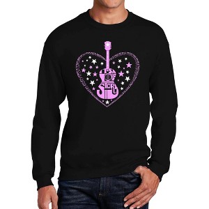 LA Pop Art It's A Love Story - Men's Word Art Crewneck Sweatshirt - 1 of 4