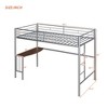 NicBex Twin Size Loft Bed with Desk,Metal Loft Bed Frame with Ladder & Guardrails,Bed Frame for Adults,Kids,Box Spring Not Required - 3 of 4