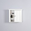 Modern Bathroom Wall Cabinet, With 3 Open Compartments, Door, Wall Mounted Storage Organizer, Over The Toilet Storage Wall Mounted Cabinet For Kitchen - 2 of 4