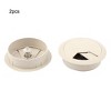 Unique Bargains 2pcs 50mm Computer Desk Table Plastic Grommet Cable Tidy Outlet Port Surface Wires Hole Cover Cap - 2 of 4