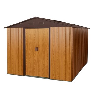 NicBex  Outdoor Metal Storage Shed with Lockable Doors for Backyard Garden,Patio - 1 of 4