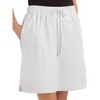 Collections Etc Drawstring Cotton Knit Pull-On Skort with Elastic Waistband - Casual Summer Apparel - 4 of 4