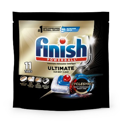 Finish Ultimate Dishwasher Detergent Tabs with CycleSync Technology