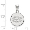 Black Bow Jewelry 10k White Gold Florida Gators NCAA Medium Pendant - 2 of 3