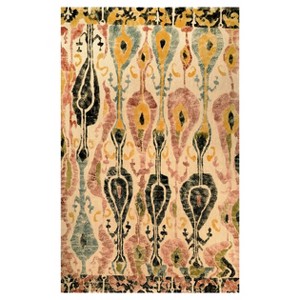Brown Abstract Loomed Area Rug - (9