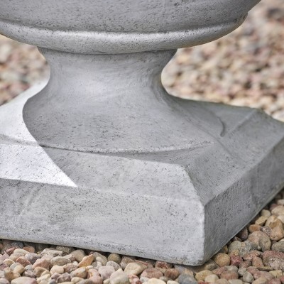Antique White Lightweight Concrete Garden Urn Planter