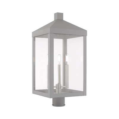 Livex Lighting Nyack 3 - Light Post Light in  Nordic Gray