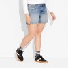 Women's Mid-Rise Curvy Heritage Midi Denim Shorts - Wild Fable™ - 2 of 3