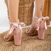 Melissa - Dusty Pink Suede Sandals with Pearls | Forever & Always Shoes - 4 of 4