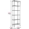 HOMDOX 6-Tier Wire Shelving 11.42"D x 21.26"W x 72.05"H Adjustable Metal Storage with Wheels & Hooks for Kitchen Bathroom Laundry - 2 of 4