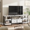 TV Cabinet with 2 Fabric Drawers & 4 Layers, Modern TV Stand with Storage Shelves, Media Console Table for TV - 4 of 4