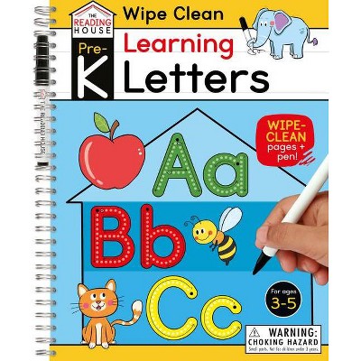 Learning Letters (Pre-K Wipe Clean Workbook) - (The Reading House) by  The Reading House (Paperback)