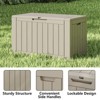 Mooxvmoo 45-Gallon Outdoor Deck Box. Lockable, Waterproof & Uv-Resistant Storage For Patio Furniture, Garden Tools, Cushions & Pool Gear - 4 of 4