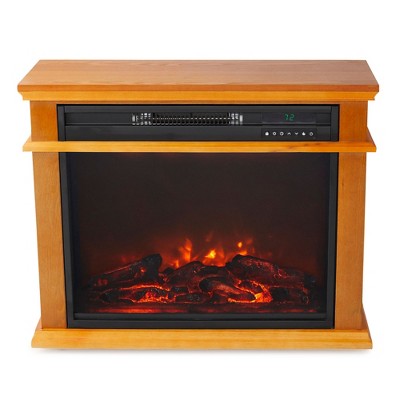 Golden Oak 1500 Watt Portable Electric Fireplace Heater with Remote Control