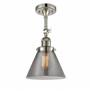 Cone - 1 Light Semi-Flush Mount In Industrial Style-14.5 Inches Tall and 7.75 Inches Wide - 1 of 1