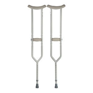 McKesson Steel Adult Bariatric Underarm Crutches 5' 2" to 5' 10" User Ht. - 1 of 4