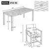 PAGED Patio Dining Set Outdoor Dining Table and Chair Set with Removable Cushions for Outdoor, Garden, Backyard - 3 of 4